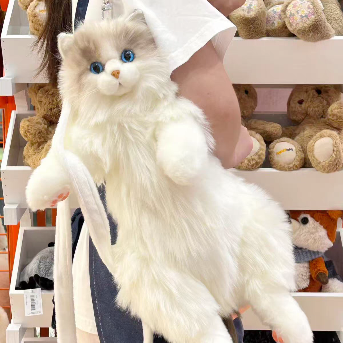 Large Plush Furr Cat Backpacks